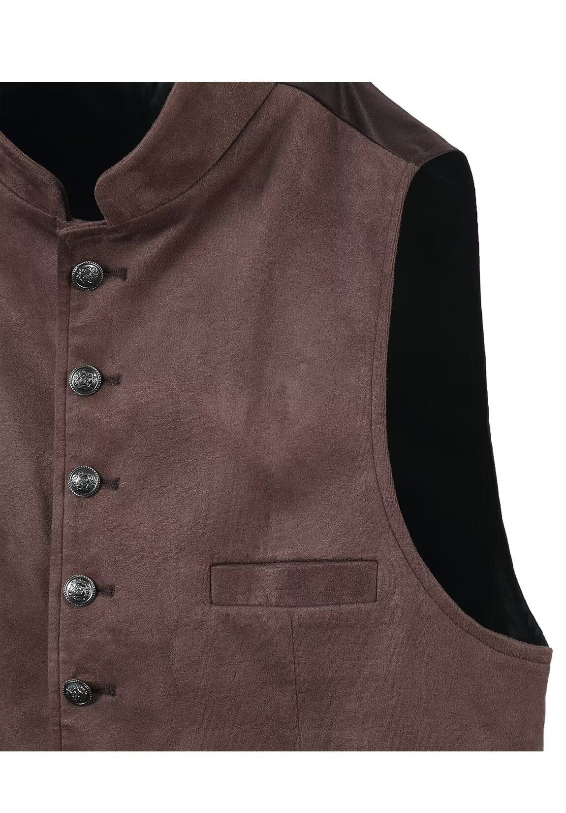 Men's gray suede vest