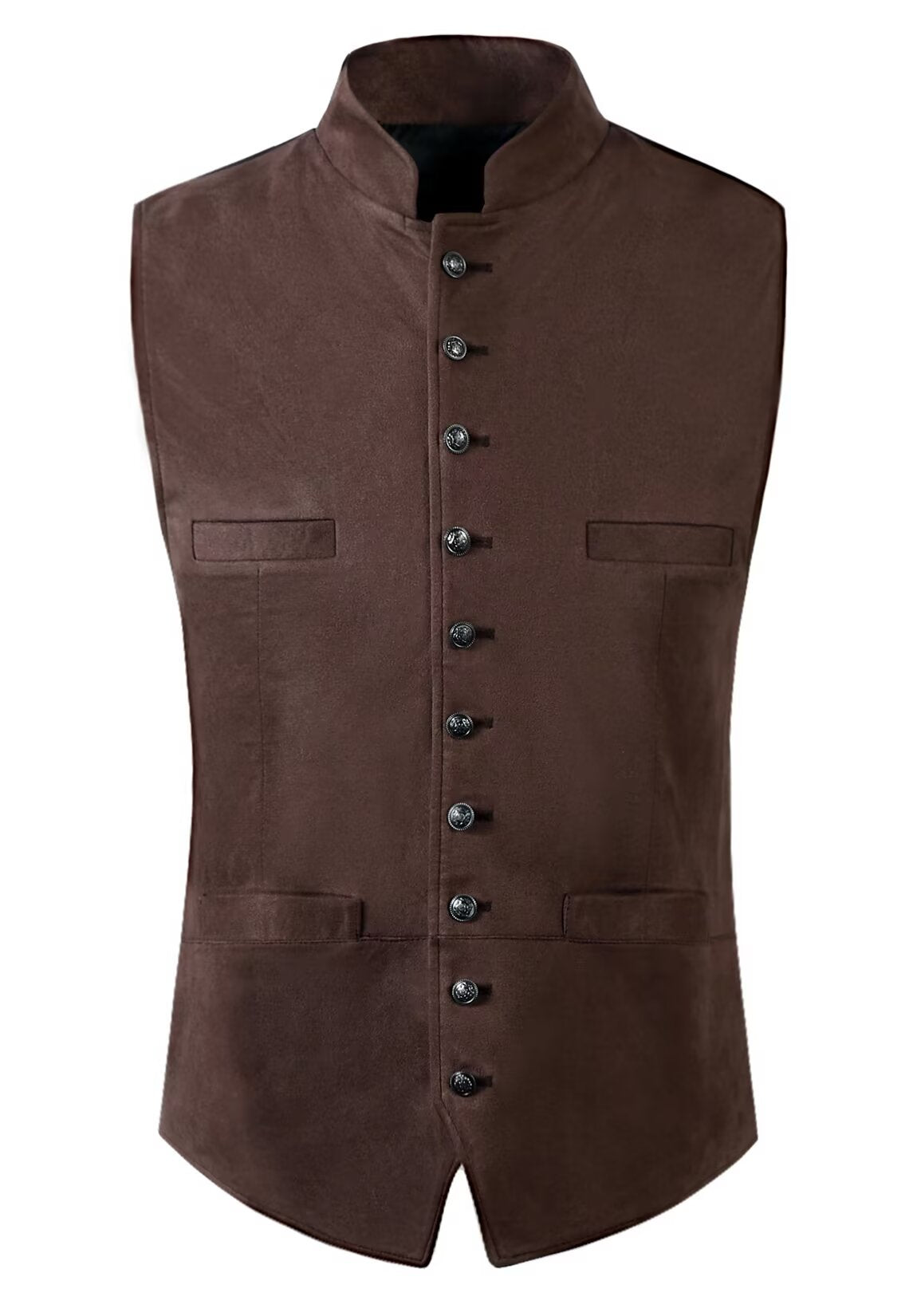 Men's gray suede vest