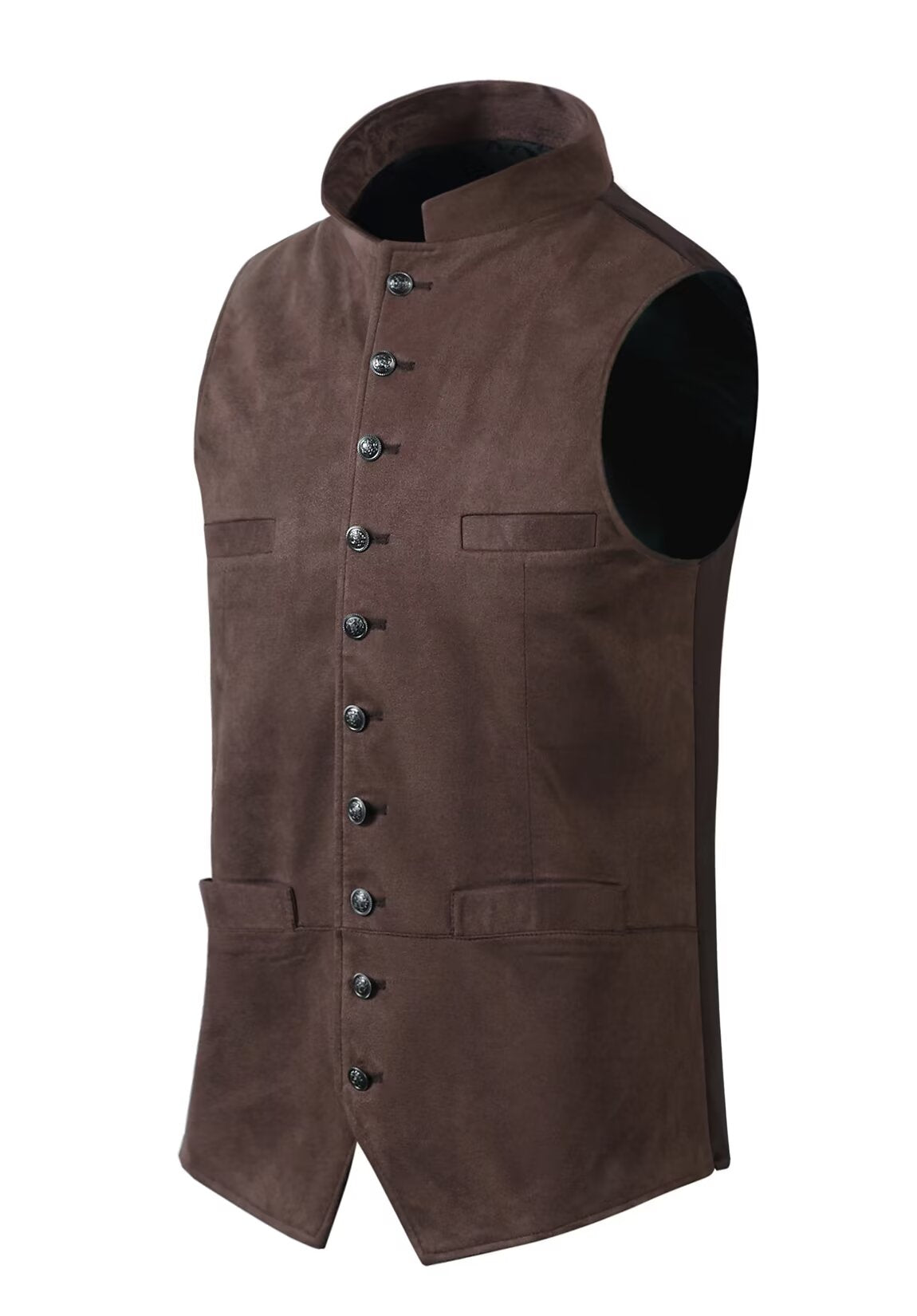 Men's gray suede vest