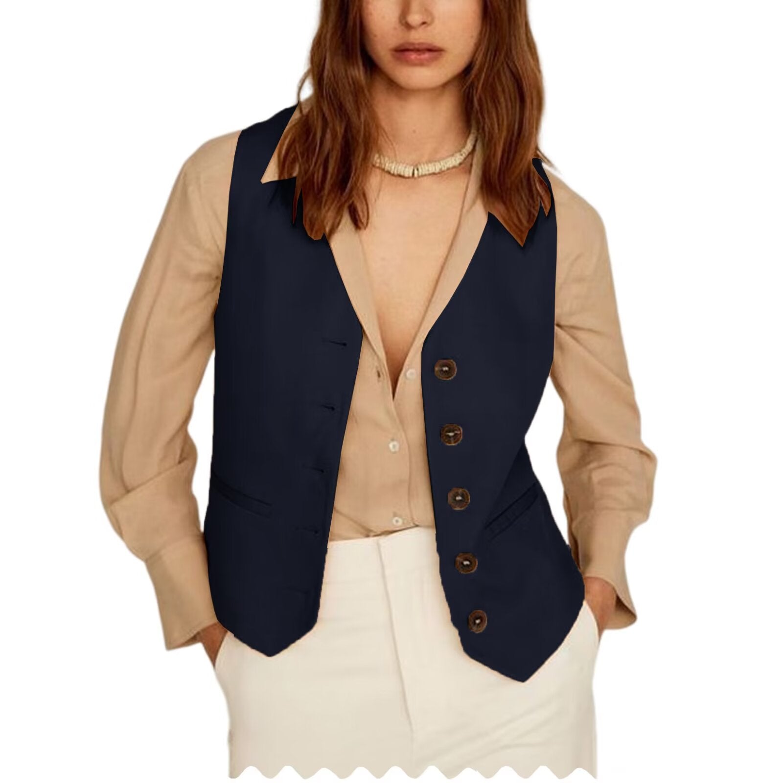 Women's blue vest