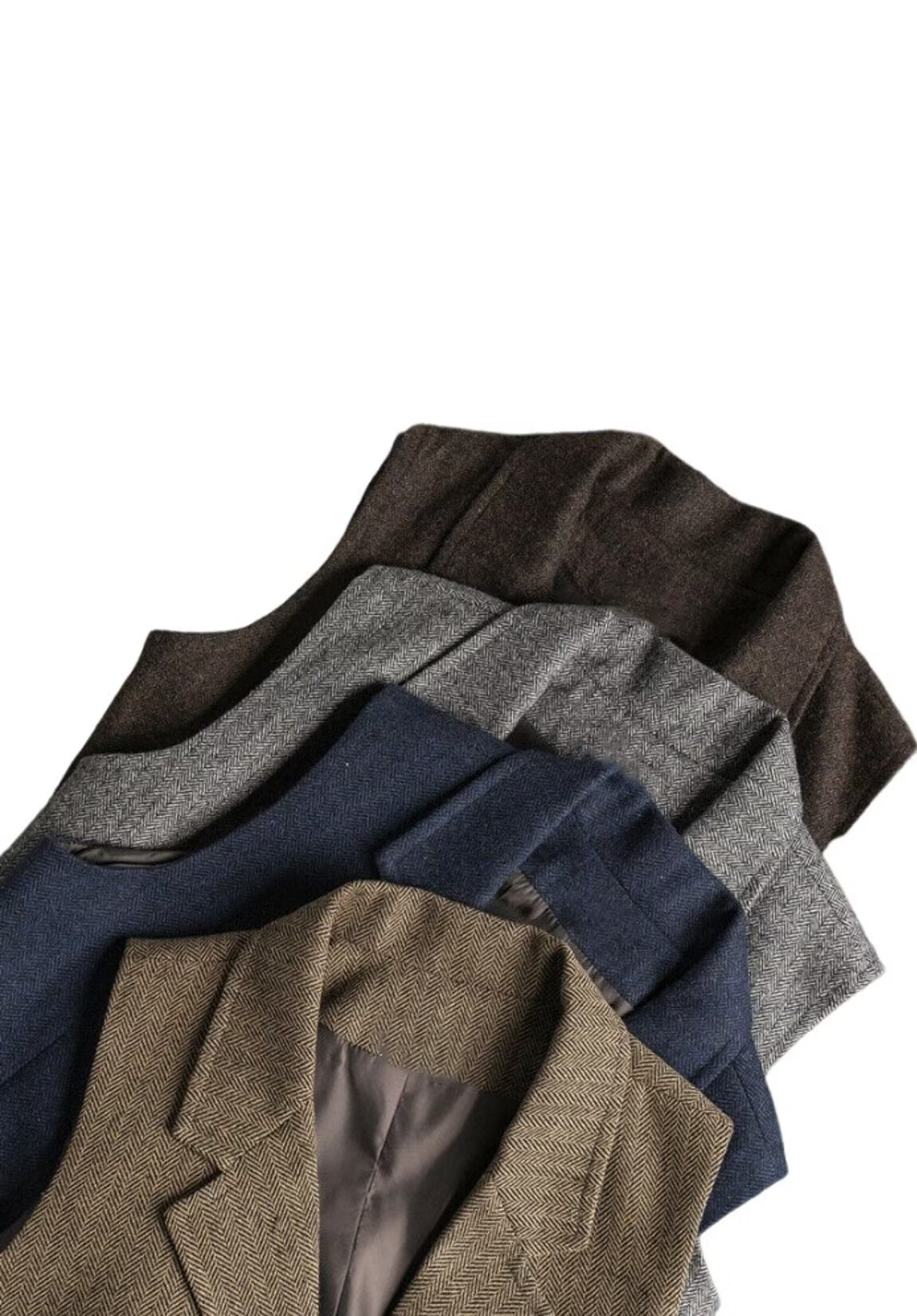 Men's gray tweed vest