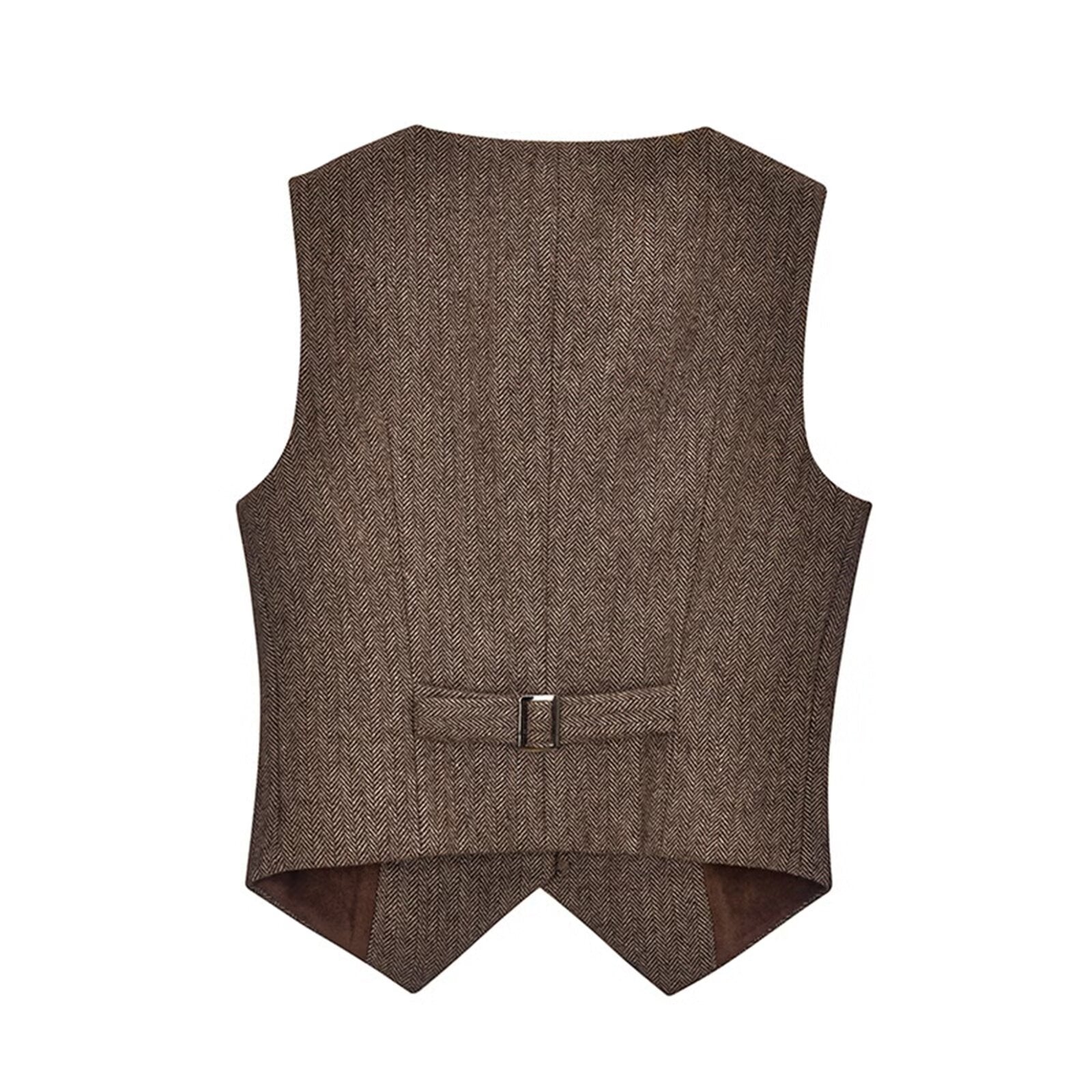 Women's navy tweed vest 