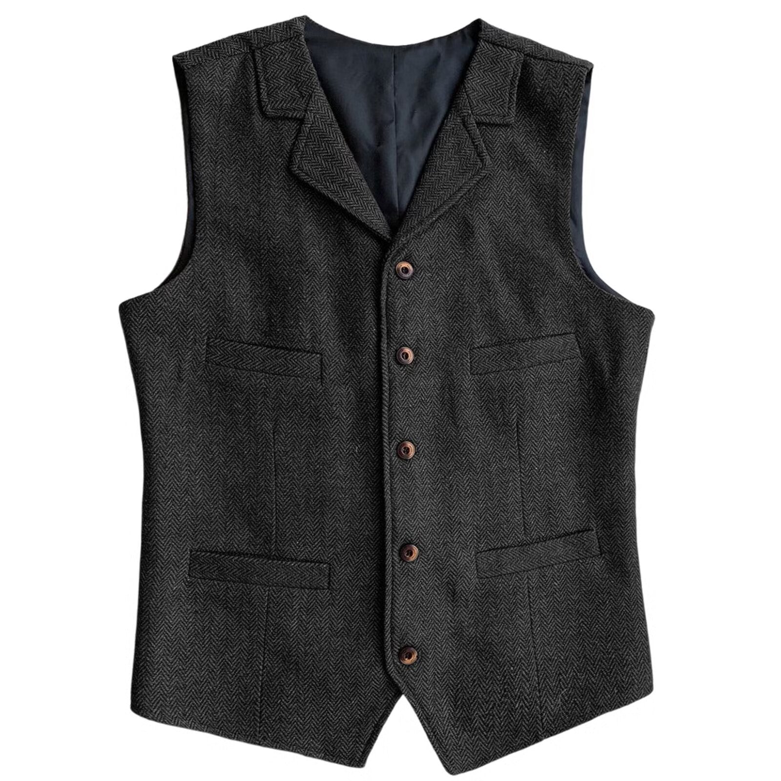 Men's gray tweed vest  