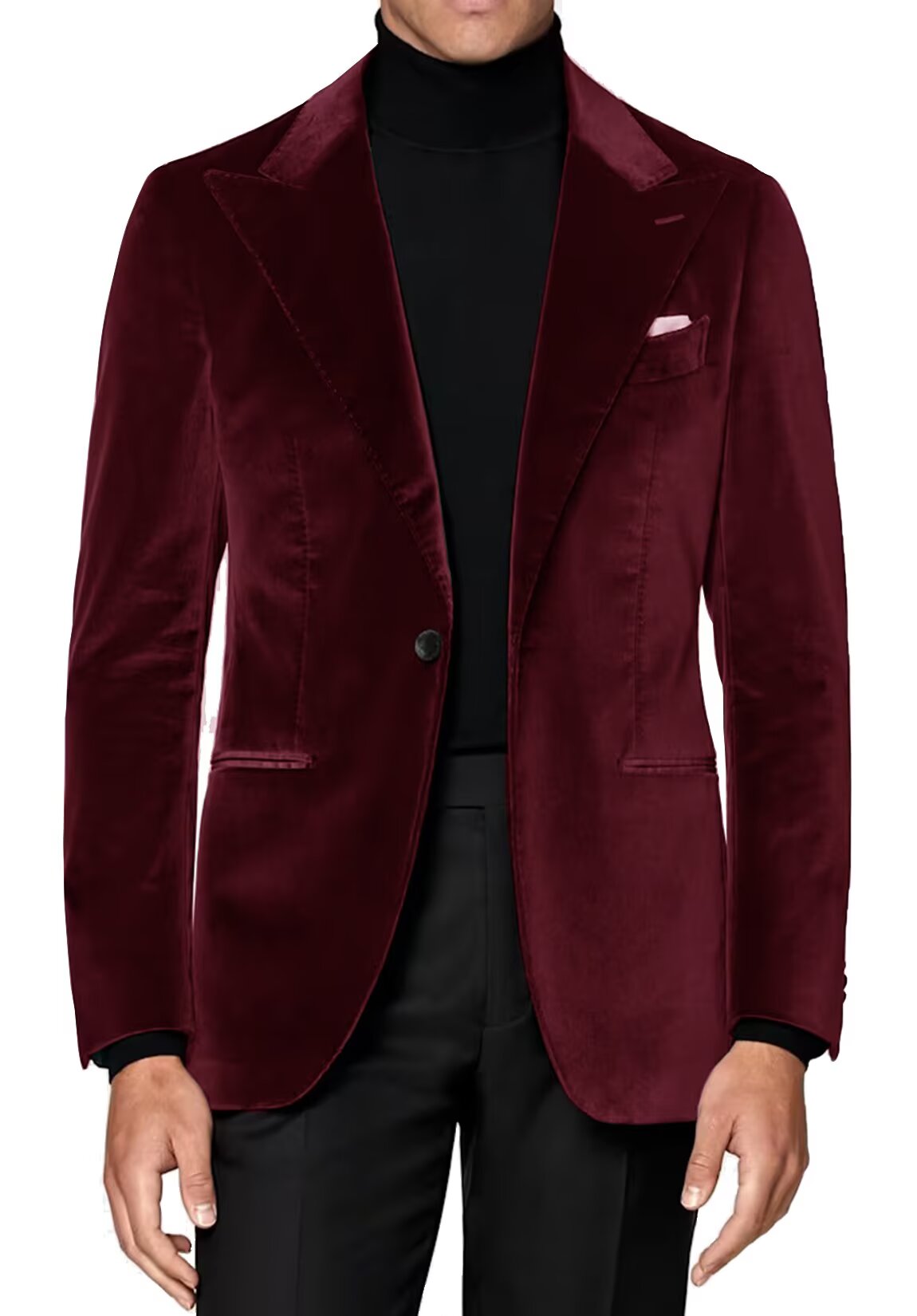 Men's burgundy Velvet Jacket