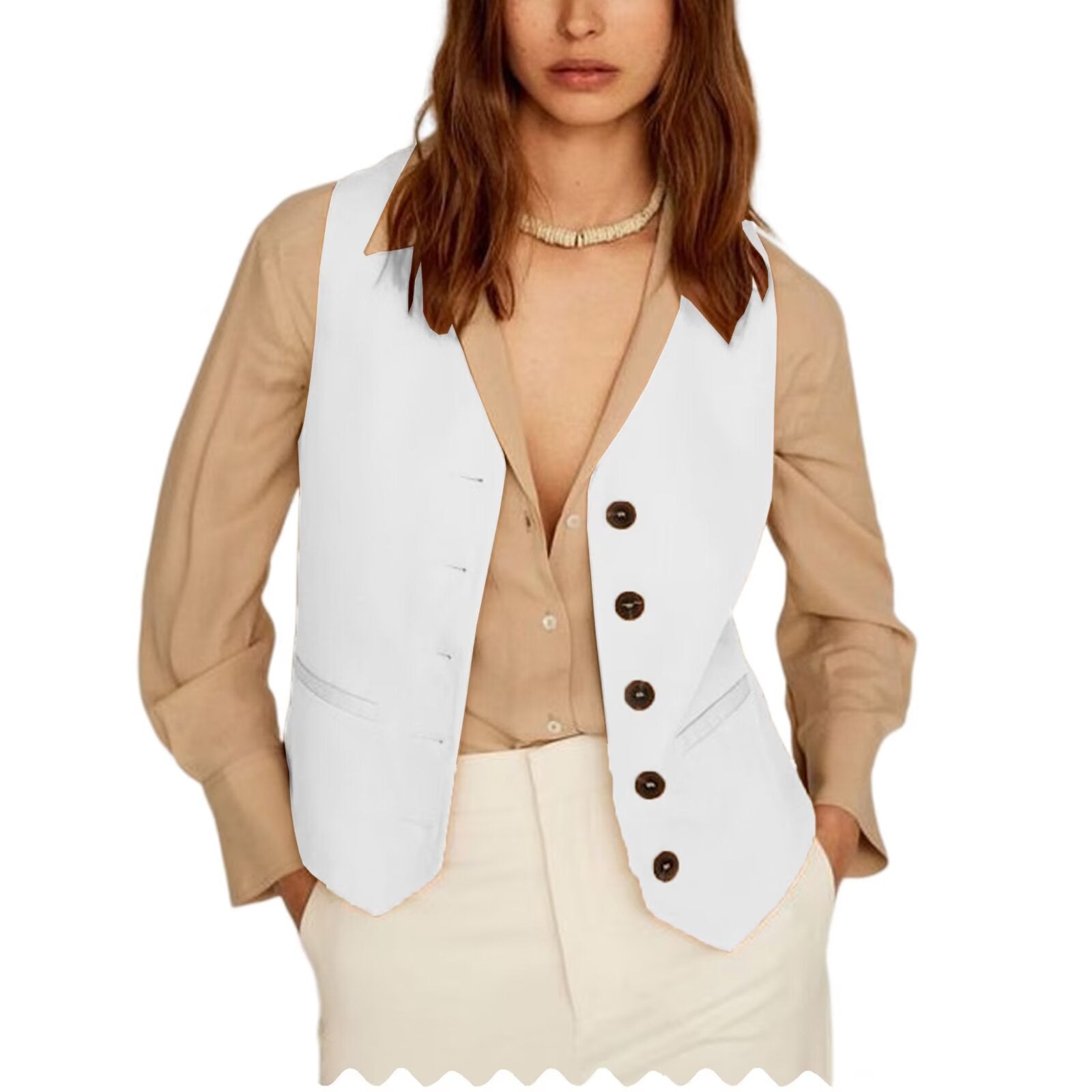 Women's white vest 