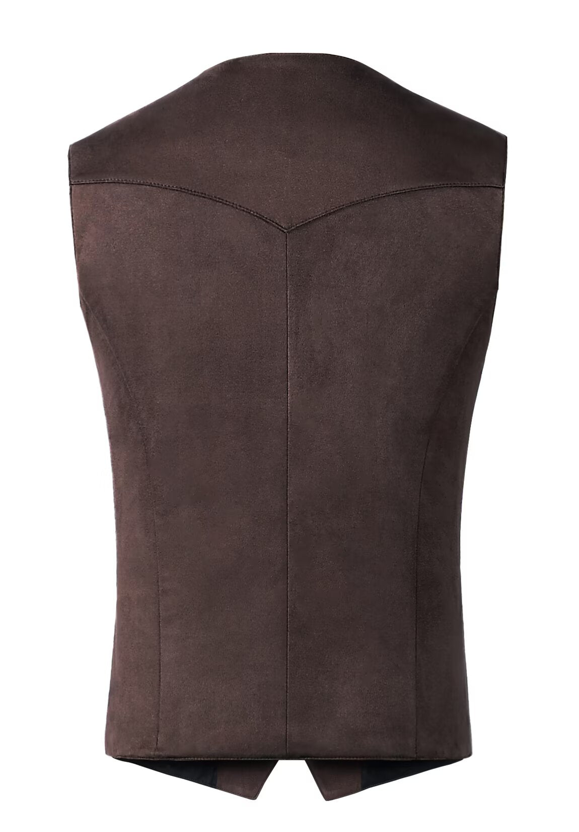 Men's dark gray suede vest 