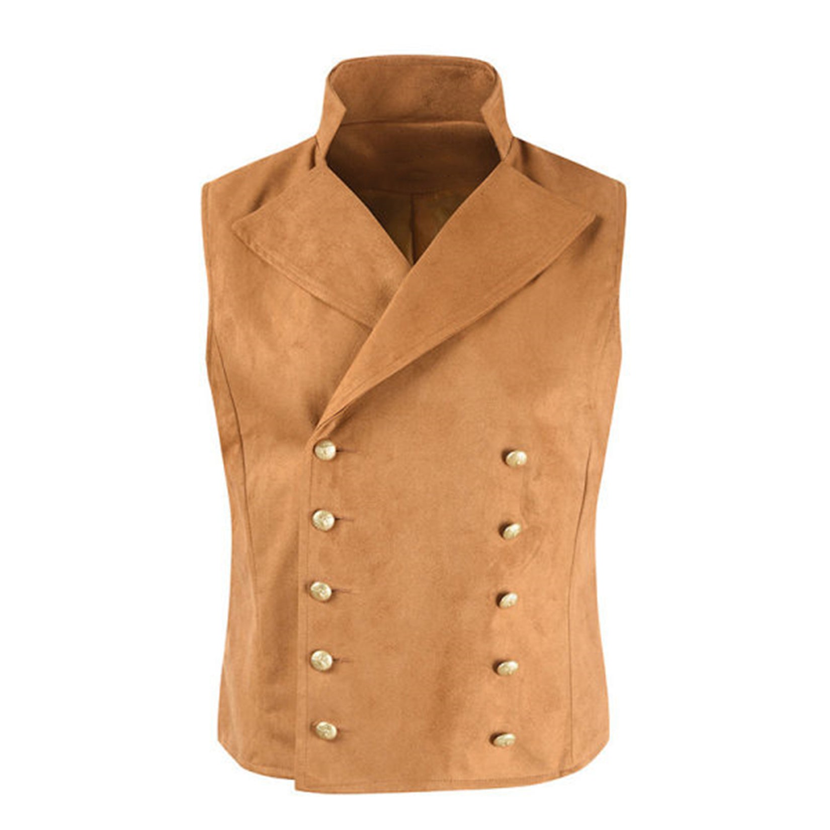 Men's khaki suede vest 