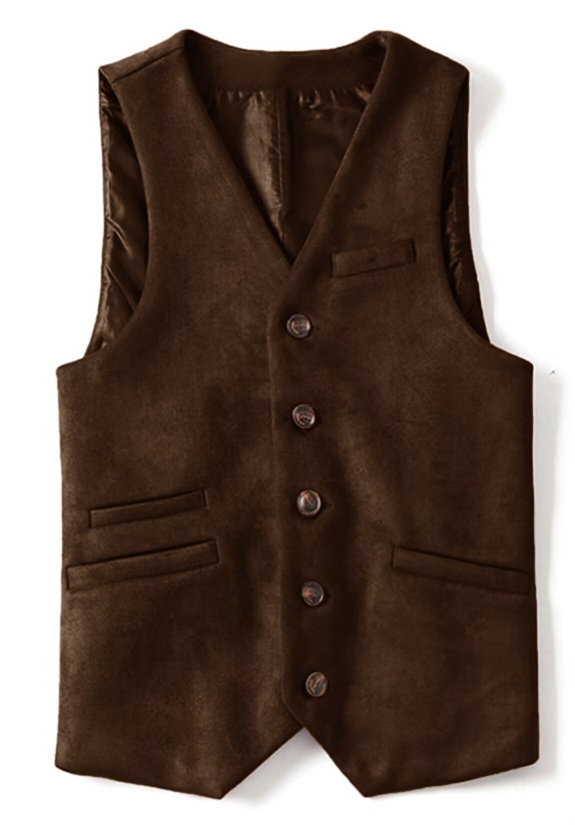 Men's Coffee suede vest 