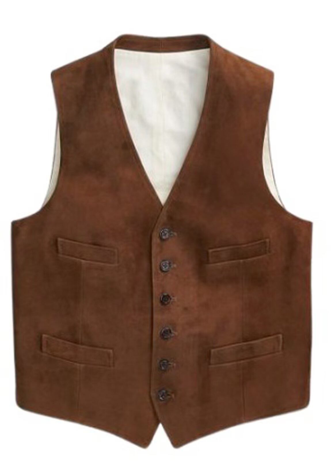 Men's brown suede vest 