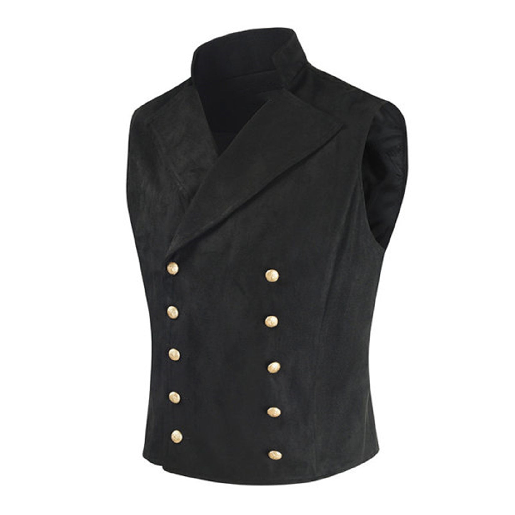 Men's black suede vest 
