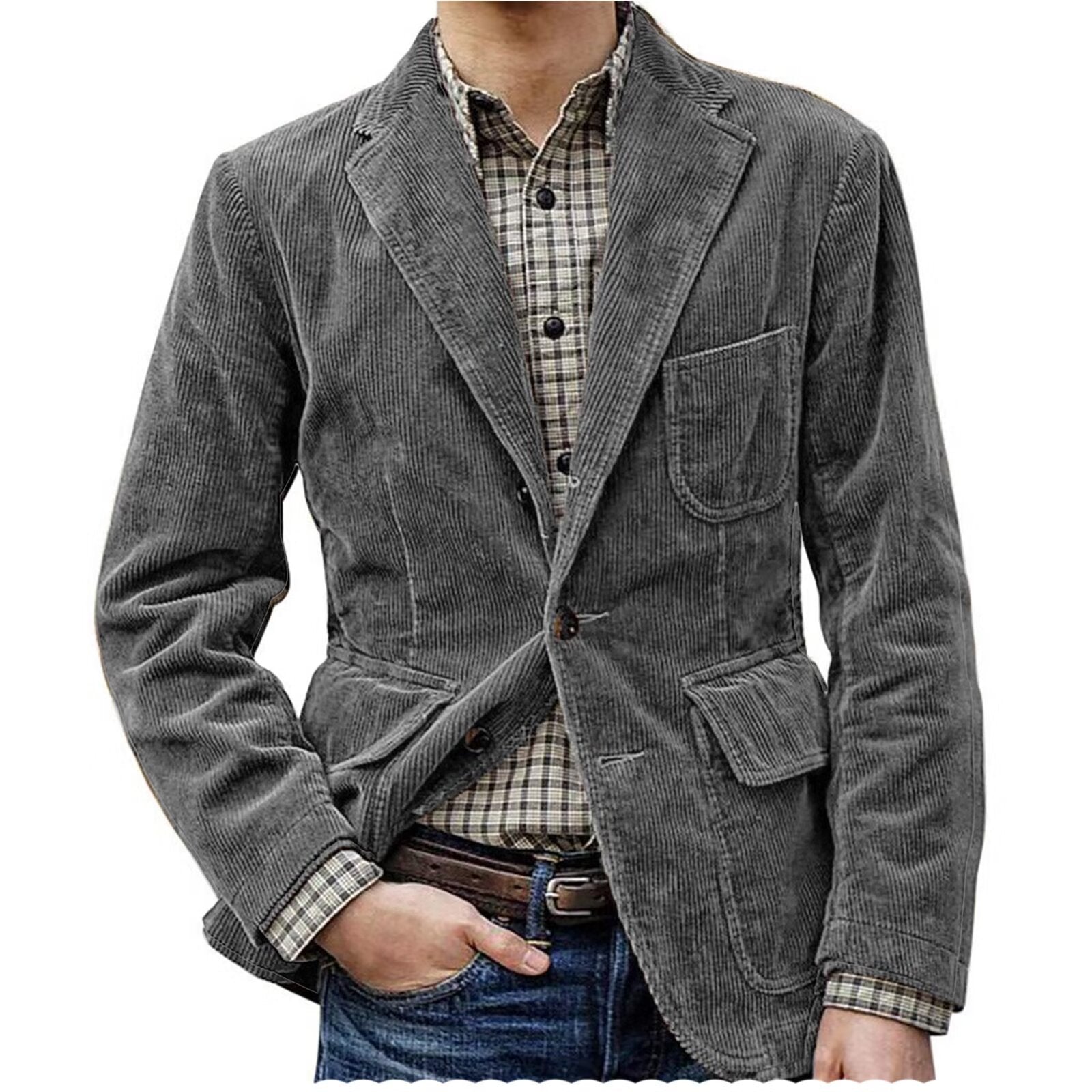 Men's grey corduroy jacket