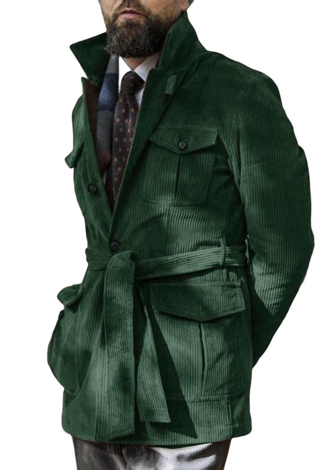 Men's green corduroy jacket