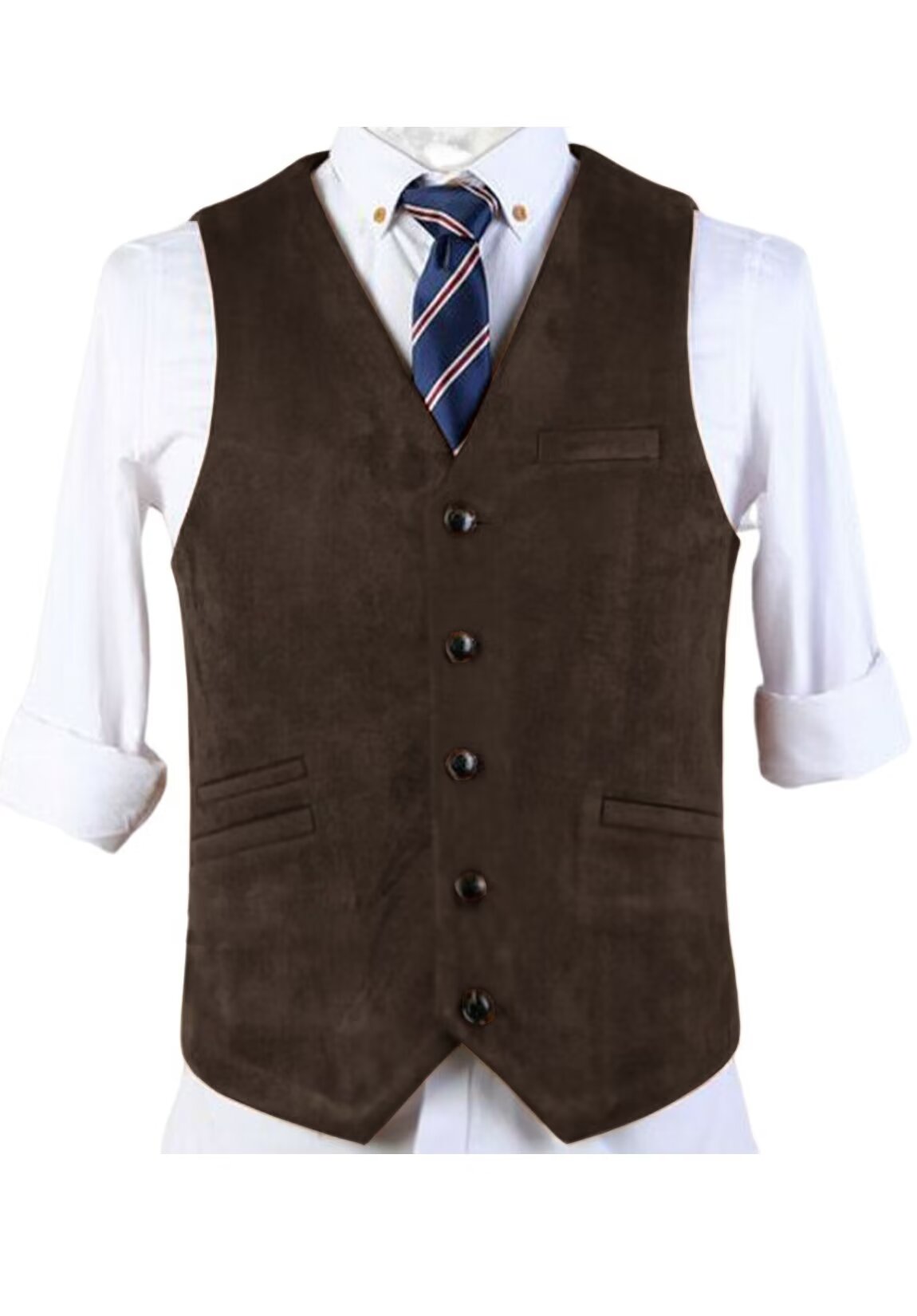 Men's brown suede vest 